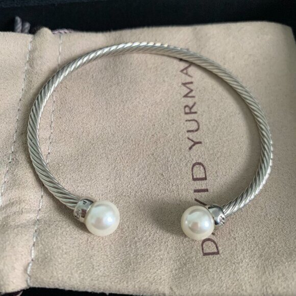 David Yurman Silver Pearl Bracelet For Women - Picture 7 of 8